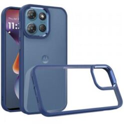 For Moto G 5G 2025/2026 - G Play 2026 - Finest Transparent Thick Acrylic Hybrid Metal Buttons Cover