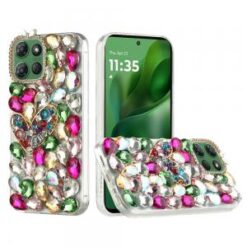 Moto G Power 2026/2025 Full Diamond with Ornaments Hard TPU Case Cover - Colorful Ornaments with