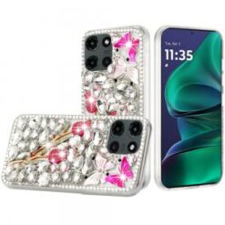 Moto G Stylus 5G 2026/2025 Full Diamond with Ornaments Case Cover - Crystal Exquisite Garden