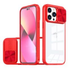 iPhone 13/14 Fusion Transparent Clear Hybrid Case Cover - Red