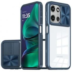 Moto G Stylus 5G 2026/2025 Fusion Transparent Clear Hybrid Case Cover - Blue