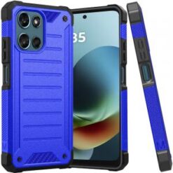 For Moto G 5G 2025/2026 / G PLAY 2026 Premium Tough Lined Design Hybrid Case Cover - Blue