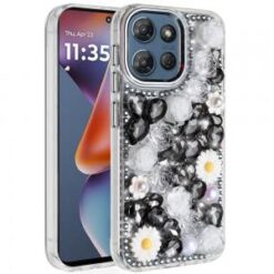 For Moto G 5G 2025/2026 - G Play 2026 - Spectacular Full Bling Stones Glitter HQ Hybrid Floral Serie