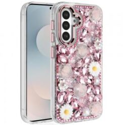 Samsung s26 Spectacular Full Bling Stones Glitter HQ Hybrid Floral Series - Pink