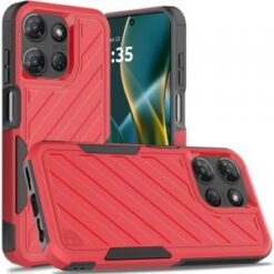 Moto G Stylus 5G 2026/2025 Noble lined shockproof dual layer hybrid - Red/Black