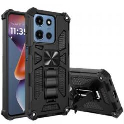 For Moto G 5G 2025/2026 - G Play 2026 - Machine Design Hybrid with Kickstand - Black