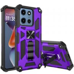For Moto G 5G 2025/2026 - G Play 2026 - Machine Design Hybrid with Kickstand - Purple