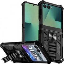 Samsung Galaxy Z Flip 7 Machine Design Hybrid with Kickstand - Black