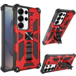 Samsung s26 Ultra Machine Design Hybrid with Kickstand - Red