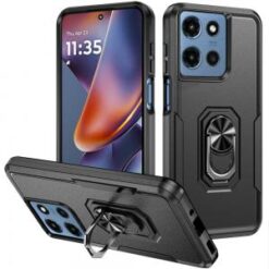 For Moto G 5G 2025/2026 - G Play 2026 - Tough Hybrid With Ring Stand Case - Black