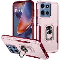 For Moto G 5G 2025/2026 - G Play 2026 - Tough Hybrid With Ring Stand Case - Pink