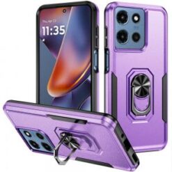 For Moto G 5G 2025/2026 - G Play 2026 - Tough Hybrid With Ring Stand Case - Purple