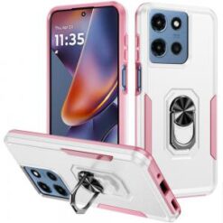 For Moto G 5G 2025/2026 - G Play 2026 - Tough Hybrid With Ring Stand Case - White