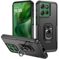 Moto G Power 2026/2025 Tough Hybrid With Ring Stand Case - Black