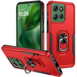 Moto G Power 2026/2025 Tough Hybrid With Ring Stand Case - Red