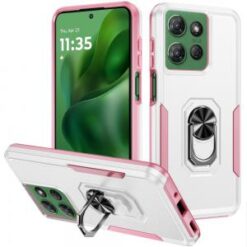 Moto G Power 2026/2025 Tough Hybrid With Ring Stand Case - White