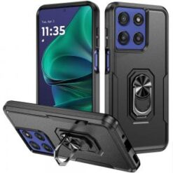 Moto G Stylus 5G 2026/2025 Tough Hybrid With Ring Stand Case - Black