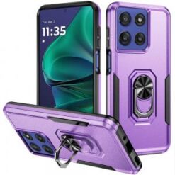 Moto G Stylus 5G 2026/2025 Tough Hybrid With Ring Stand Case - Purple