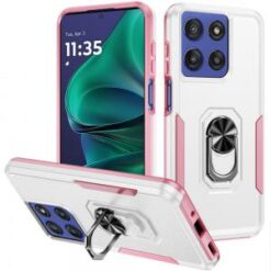 Moto G Stylus 5G 2026/2025 Tough Hybrid With Ring Stand Case - White