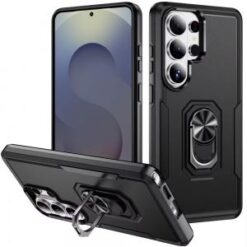 Samsung s26 Ultra Tough Hybrid With Ring Stand Case - Black