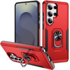 Samsung s26 Ultra Tough Hybrid With Ring Stand Case - Red