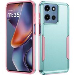 For Moto G 5G 2025/2026 - G Play 2026 - Tough Hybrid Case - Teal/Pink