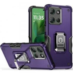 Moto G Power 2026/2025 OPTIMUM Magnetic Ring Stand Hybrid Case Cover - Dark Purple