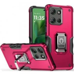 Moto G Power 2026/2025 OPTIMUM Magnetic Ring Stand Hybrid Case Cover - Hot Pink