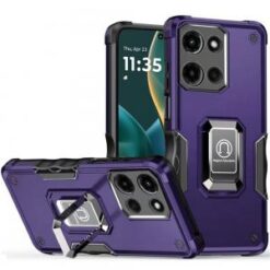 Moto G Stylus 5G 2026/2025 OPTIMUM Magnetic Ring Stand Hybrid Case Cover - Dark Purple