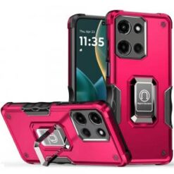 Moto G Stylus 5G 2026/2025 OPTIMUM Magnetic Ring Stand Hybrid Case Cover - Hot Pink