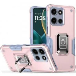 Moto G Stylus 5G 2026/2025 OPTIMUM Magnetic Ring Stand Hybrid Case Cover - Rose Gold