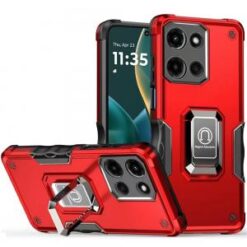 Moto G Stylus 5G 2026/2025 OPTIMUM Magnetic Ring Stand Hybrid Case Cover - Red