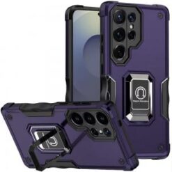 Samsung s26 Ultra OPTIMUM Magnetic Ring Stand Hybrid Case Cover - Dark Purple
