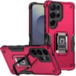 Samsung s26 Ultra OPTIMUM Magnetic Ring Stand Hybrid Case Cover - Hot Pink