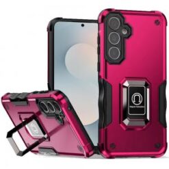 Samsung s26 OPTIMUM Magnetic Ring Stand Hybrid Case Cover - Hot Pink