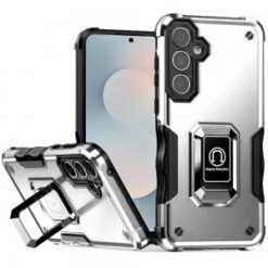 Samsung s26 OPTIMUM Magnetic Ring Stand Hybrid Case Cover - Silver