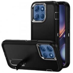 For Moto G 5G 2025/2026 - G Play 2026 - PEAK 3in1 Toughest Hybrid with Stand Cover Case - Black/Blac