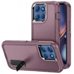 For Moto G 5G 2025/2026 - G Play 2026 - PEAK 3in1 Toughest Hybrid with Stand Cover Case - Burgundy/B