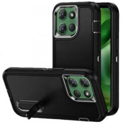 Moto G Power 2026/2025 PEAK 3in1 Toughest Hybrid with Stand Cover Case - Black/Black