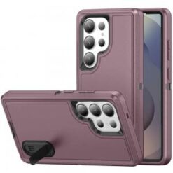 Samsung s26 Ultra PEAK 3in1 Toughest Hybrid with Stand Cover Case - Burgundy/Black