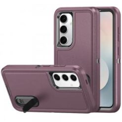 Samsung s26 PEAK 3in1 Toughest Hybrid with Stand Cover Case - Burgundy/Black