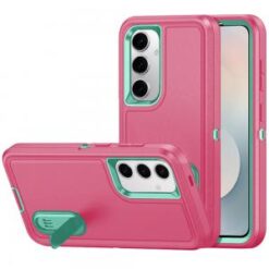 Samsung s26 PEAK 3in1 Toughest Hybrid with Stand Cover Case - Teal/Hot Pink