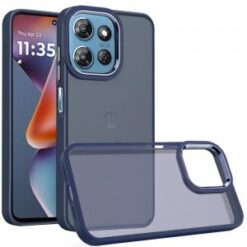 For Moto G 5G 2025/2026 - G Play 2026 - Polished Oil Thick Acrylic Metal Button Hybrid Case Cover -