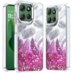 Moto G Power 2026/2025 Epoxy Glitter Shimmer Hybrid Case - Hot Pink