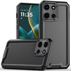 Moto G Stylus 5G 2026/2025 Rank Tough Strong Modern Fused Hybrid Case Cover - Black