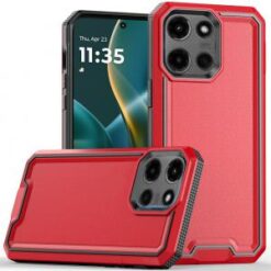 Moto G Stylus 5G 2026/2025 Rank Tough Strong Modern Fused Hybrid Case Cover - Red