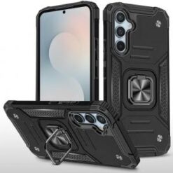 Samsung s26 Plus Robust Magnetic Kickstand Hybrid Case Cover - Black