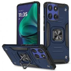 Moto G Stylus 5G 2026/2025 Robust Magnetic Kickstand Hybrid Case Cover - Blue