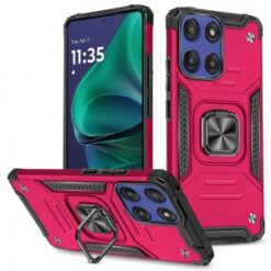 Moto G Stylus 5G 2026/2025 Robust Magnetic Kickstand Hybrid Case Cover - Hot Pink