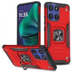 Moto G Stylus 5G 2026/2025 Robust Magnetic Kickstand Hybrid Case Cover - Red